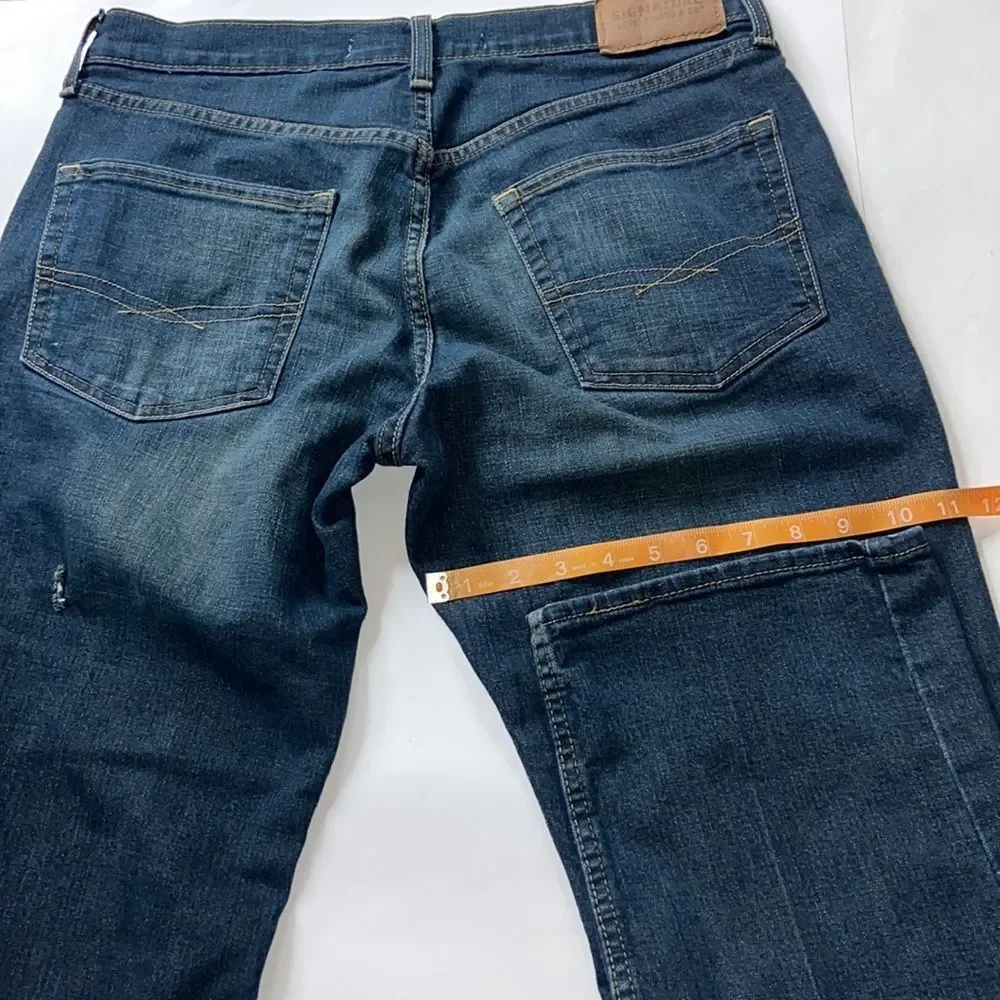 SIGNATURE LEVI STRAUSS & CO S61 RELAXED MEN BLUE Jeans SIZE 32X32